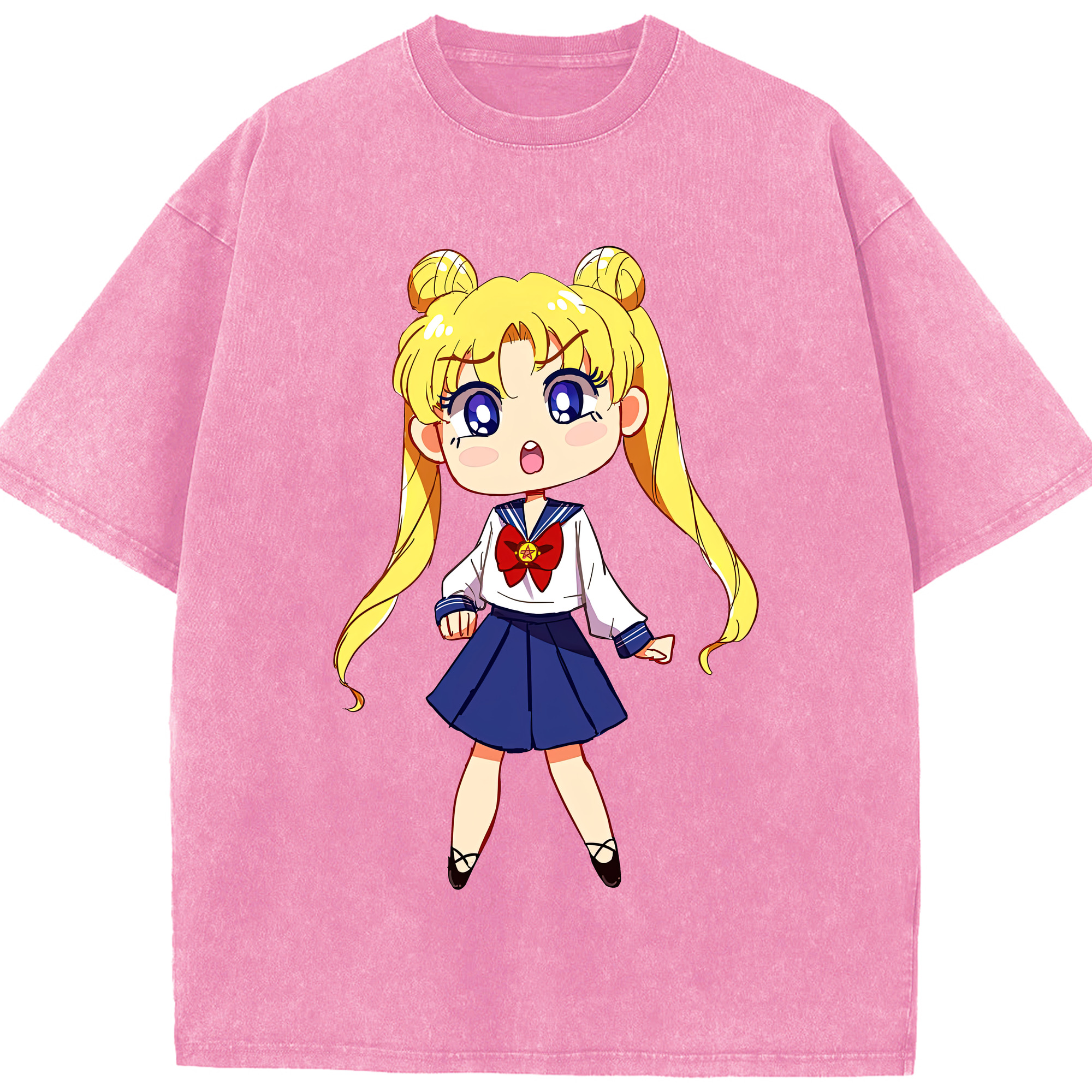（画像用） 美少女戦士セーラームーン 愛野 美奈子 あいの みなこ Sailor Moon Aino Minako 綿100% ヴィンテージ風 半袖Tシャツ（フロントプリント）
